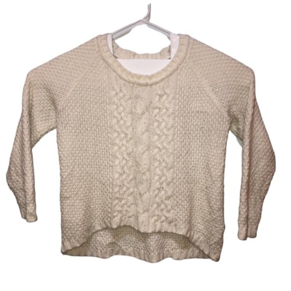 A.N.A. Women's Extra Large Ivory Knitted Pullover High Low Sweater XL